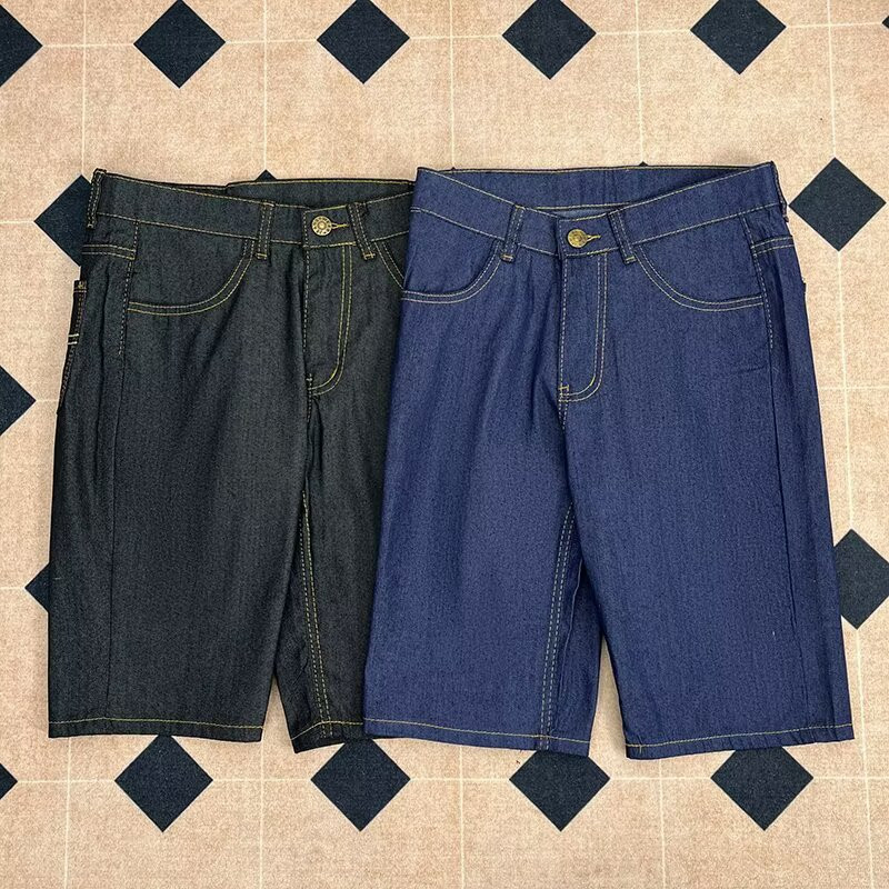 Quần short nam Quần short Denim Baggy Quần short ống thẳng thông thường