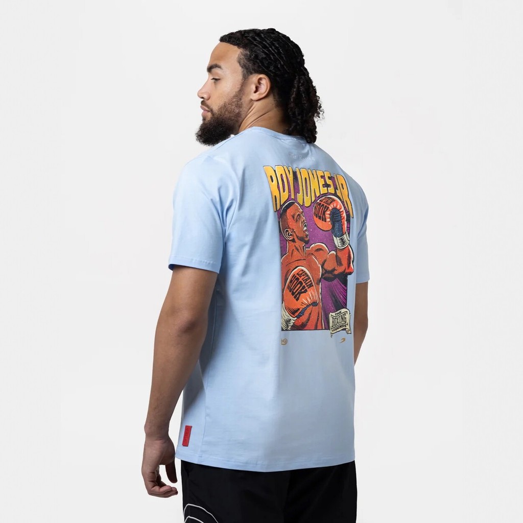 Áo thun nam BOXRAW x Roy Jones Jr Little Roy Jones thể thao cotton 100% form rộng tay ngắn