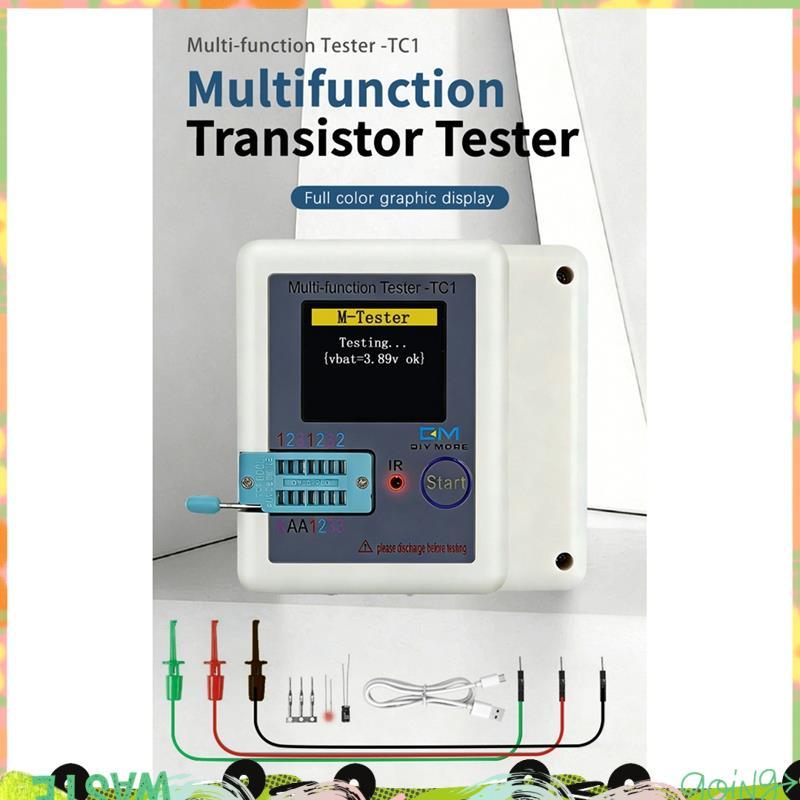 Transistor Tester Màn hình đầy màu sắc TFT cho Diode Triode MOS / PNP / NPN Tụ điện trở Transistor
