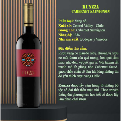 Vang Kunzza Cabernet Sauvignon- chile