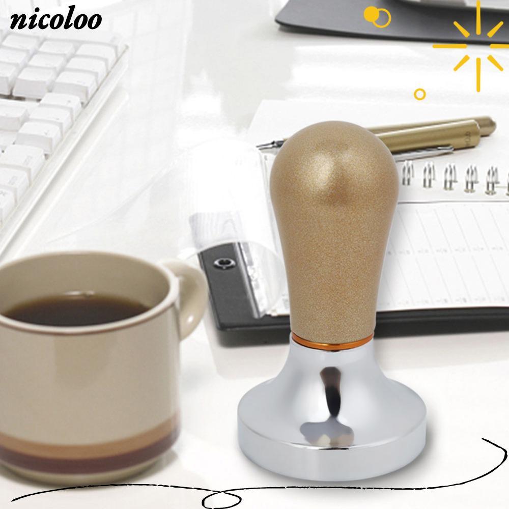 Cà phê cầm tay NICOLOO, Chất liệu nhôm màu vàng Tam giác cà phê nhôm, Đế phẳng cầm tay Đế thép không