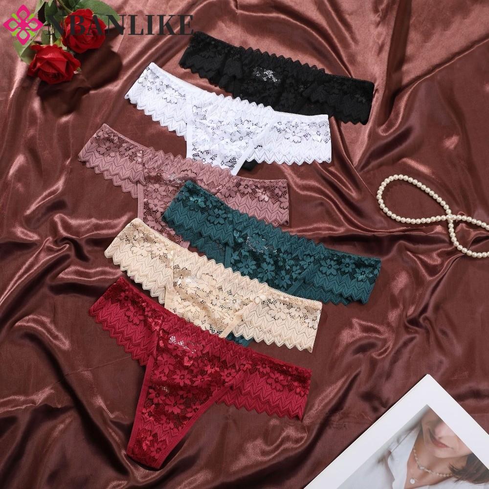 NBANLIKE Sheer Lưới Ren Quần Đùi, Quần Lót Sheer Ren Hoa Nữ Thông, Quần Lót T-Back Hoa Thân Thiết Qu