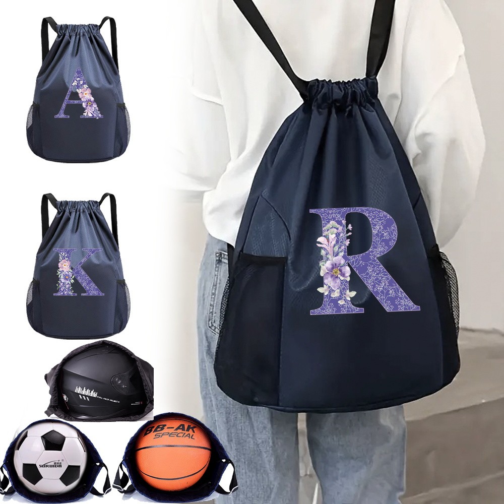 New Sport Waterproof Rucksack Basketball storage bag Football & Basketball storage bag Purple flower