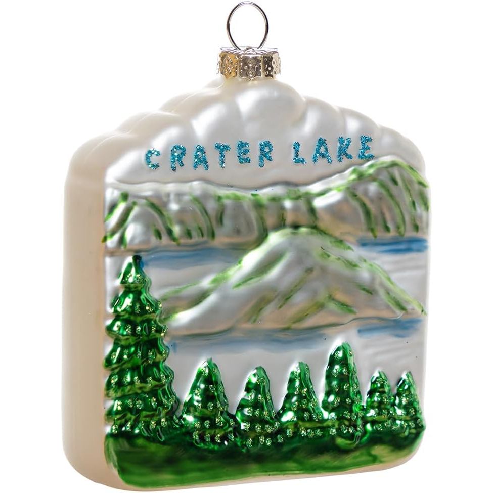 Kính thổi Oregon Crater Lake Công viên quốc gia Trang trí Giáng sinh