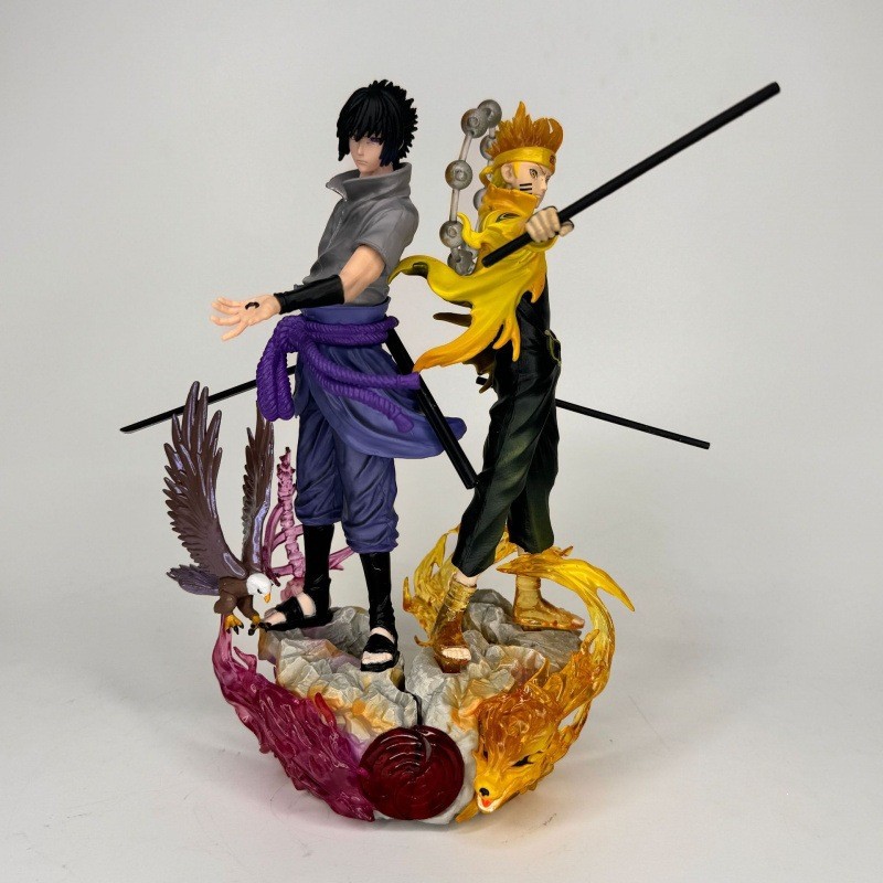 RYQW Naruto merchandise statue Oxygen-deficient assist Oxygen-Lacklussen Naruto Figurine Standing De