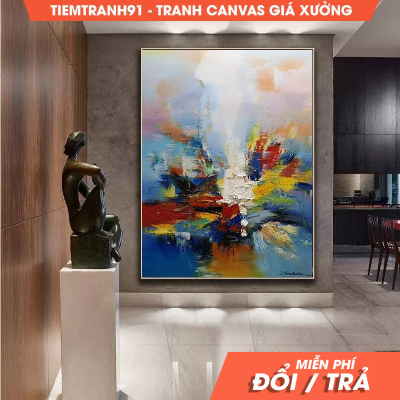 Tranh treo tường, Large Abstract Art Original Art Painting, Large Texture Abstract Painting, Modern 