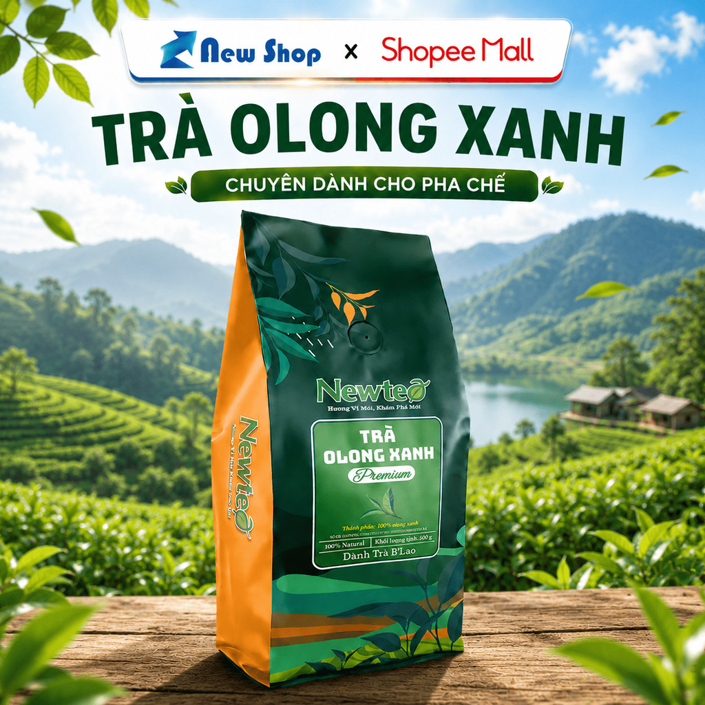 Trà Olong Xanh Cao Cấp 500G - Nguyên Liệu Pha Chế Trà Sữa Olong, Trà Trái Cây Chuẩn Vị - Newshop
