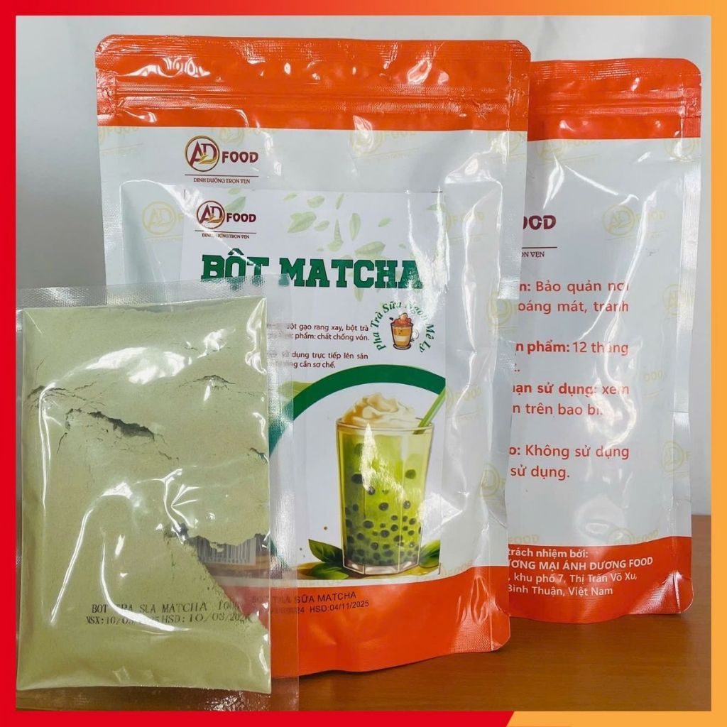 Bột Trà Sữa Matcha Uống Liền AD Food 50g Chiết Lẻ – Nguyên Liệu Pha Chế Nhanh Cho Trà Sữa Matcha