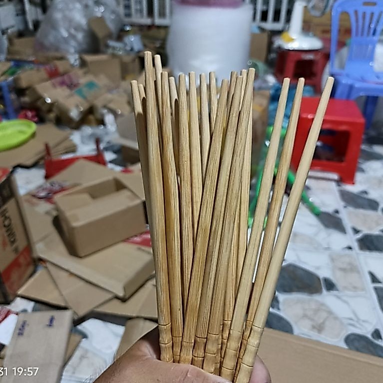 Combo 50 Đôi Đũa Tre Già Tây Bắc, Đũa Tre Già Khắc Đốt