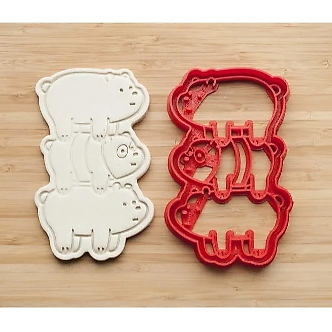 Khuôn cắt bánh quy hình We are Bears, khuôn bánh cookie Chúng tôi chỉ là Gấu