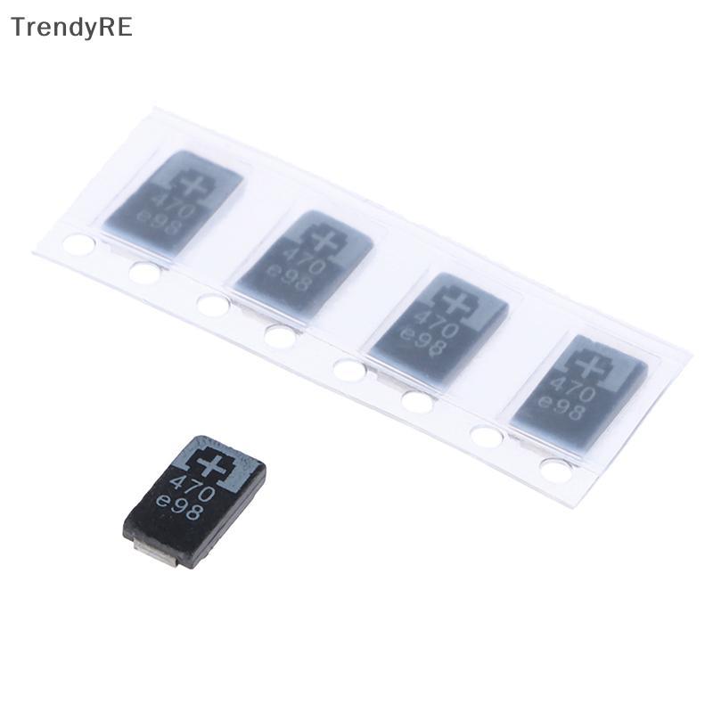 [Hợp thời trang] 5 CÁI 2R5TPE470M9 470 2.5V 470UF SMD Tụ điện Tantalum Polymer Tụ điện RE