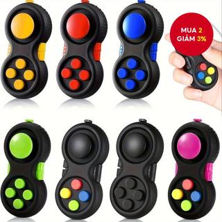 Fidget Pad với 8 chức năng, Bộ điều khiển giảm căng thẳng, Khối đồ chơi giảm lo âu cho ADHD, Tự kỷ, Trẻ em và người lớn
