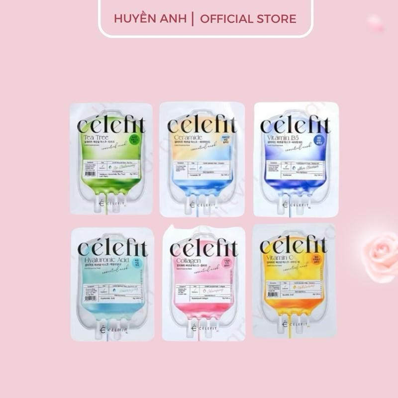Combo 10 Mặt nạ cấp ẩm, phục hồi & dưỡng da Celefit Essential Mask 23g/miếng - mask giấy Hàn Quốc