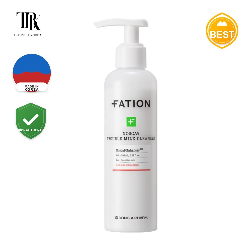 [fation] Sữa rửa mặt Nosca9 Trouble, 195ml, 1 cái / Sữa rửa mặt Hàn Quốc / Tẩy trang / Chính hãng 10