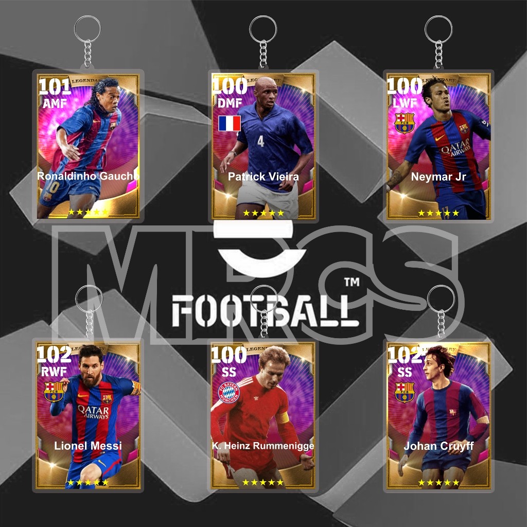 Gantungan Kunci Akrilik eFootball Kartu Iconic Edition/Ganci Koleksi eFootball Kartu Iconic Player