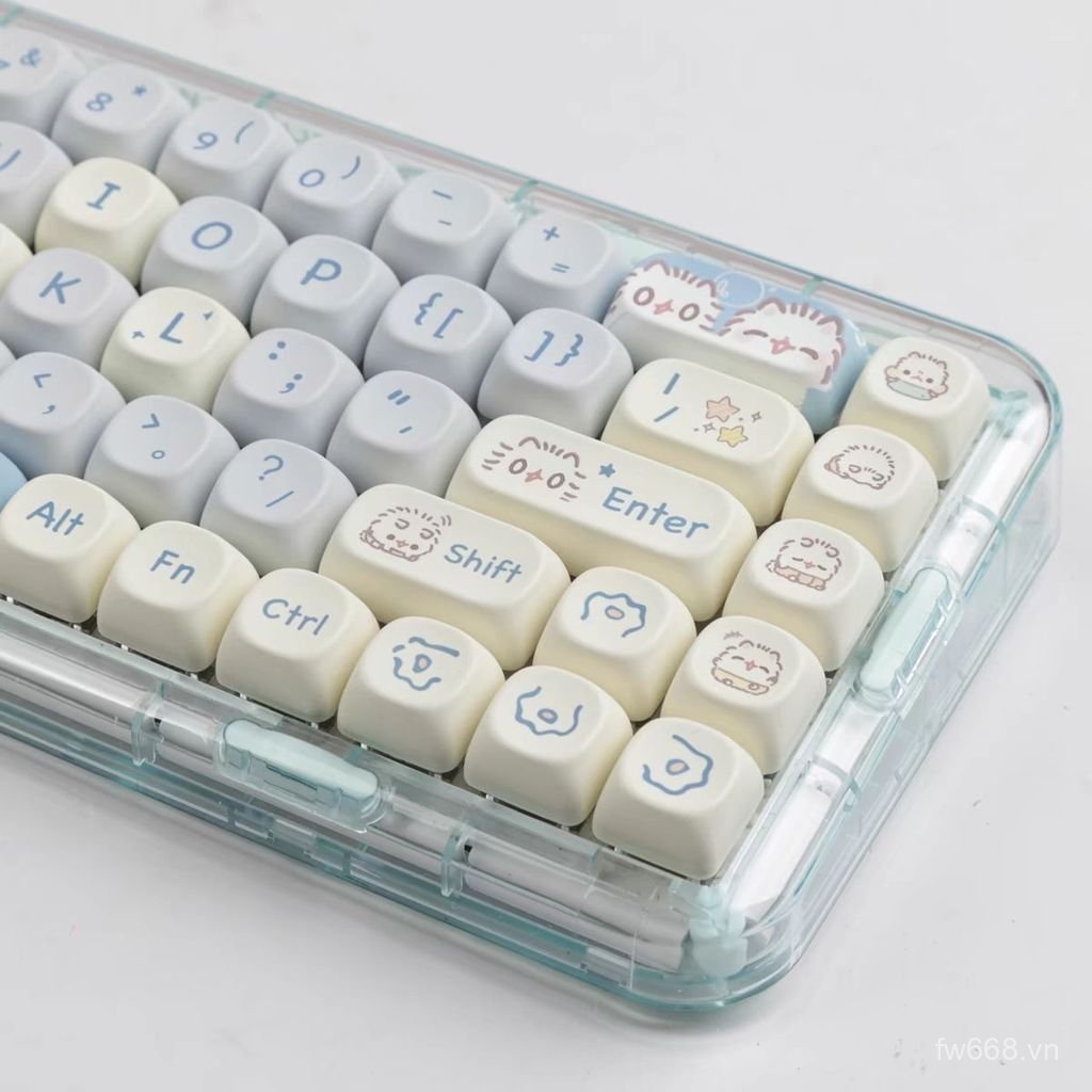 ((Chỉ Keycap, Không Phải Bàn Phím) Keycap Chiều Cao Little Meow MOA MAC Dễ Thương Meow Meow Vuông Th