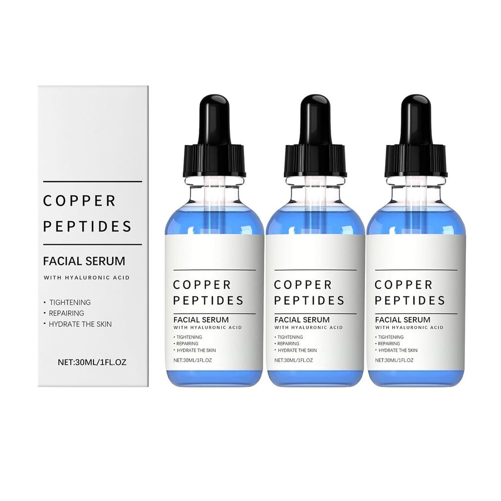 GHK-CuCopperPeptideSerumforFacewithHyaluronicAcid-AgingFaceSerumforWrinkles, FirmingandMoisturingfor