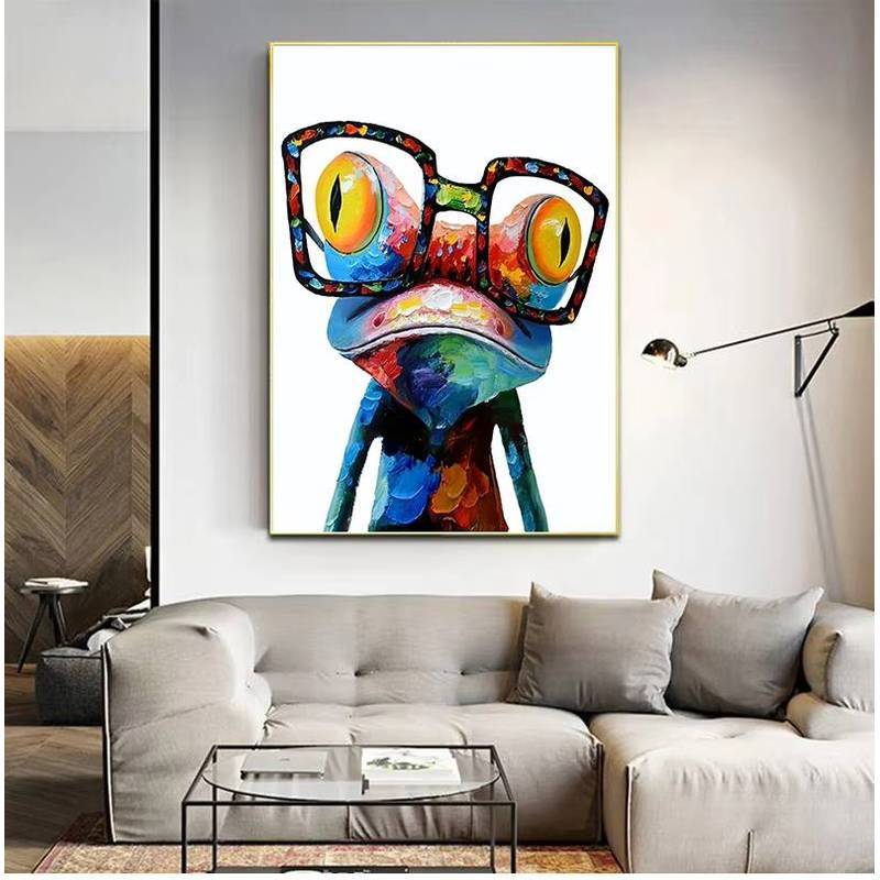 Cute Frog Graffiti Art Canvas Paintings Abstract Animals Posters on Canvas Wall Art Picture for Livi