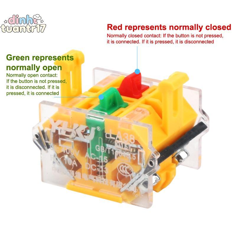 Dinhtuantr17 la38 nút phẳng Tự đặt lại khóa khóa công tắc nguồn một trên một tắt/Hai thường mở/Hai t