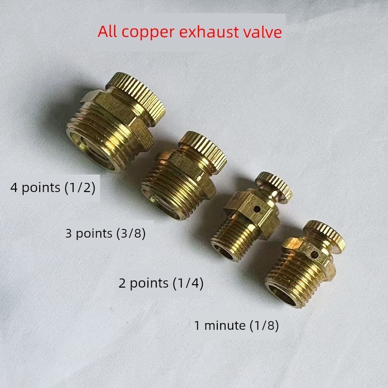 Tất cả bằng đồng Van xả bằng tay Máy bơm nước Van xả chuyên dụng Van thoáng khí Van khí lạnh Phụ kiệ