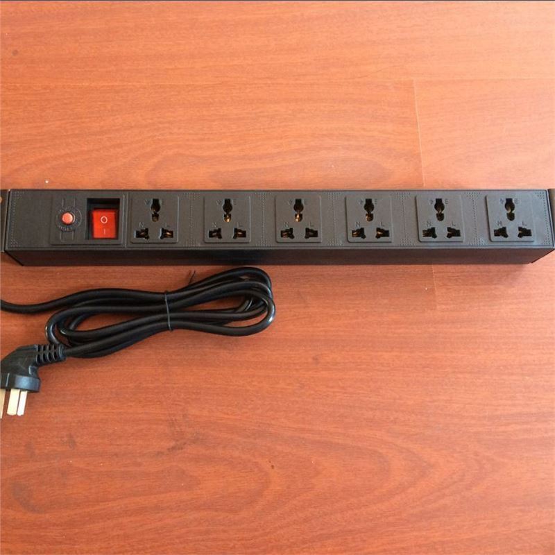 1U Nhựa 6-Bit PDU / Ổ Cắm Tủ / Ổ Cắm PDU Bộ Chia Nguồn Tủ Ổ Cắm Tủ PDU