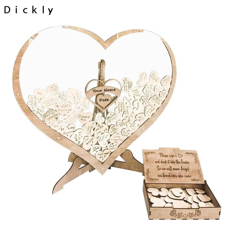 Dickly Wedding Guest Book Drop Box Hộp nhớ cho đám cưới Kỷ niệm tắm cho bé