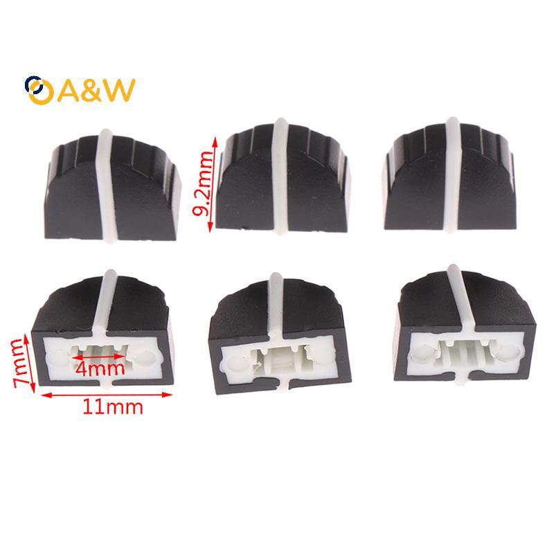 A & W 10 Chiếc DBX2231 Equalizer Fader Cap 11MMX9MM Lỗ 4MM Chiết áp Fader Núm Nắp