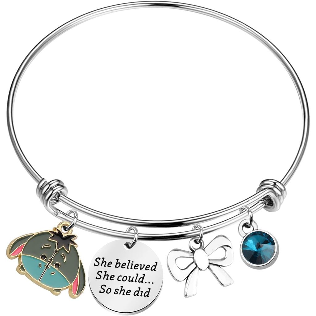 FAADBUK Eeyore Vòng tay Eeyore Người yêu Quà tặng Cô ấy tin rằng Cô ấy có thể làm món quà truyền cảm
