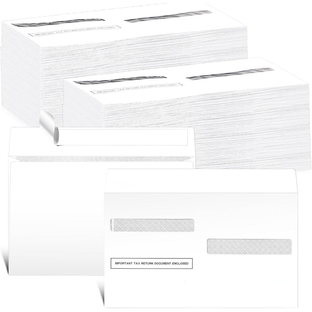 Bộ 50 Phong Bì W2 2025 Phong Bì Thuế Được Thiết Kế Cho W2 Mẫu 4 Lên Tự Kín 9-1 / 4 "X 5-5 / 8" Vỏ Bả