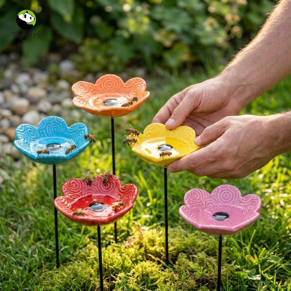 Bộ cấp nước cho chim ALISON, Trạm tưới nước bằng kim loại chống gỉ chống tia cực tím, Hoa thủ công n
