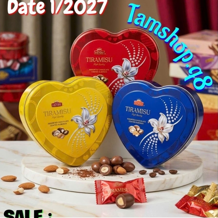SOCOLA TIRAMISU THẬP CẨM BỌC HẠNH NHÂN KING HENRY (HỘP THIẾC 𝟵𝟬𝗚) NHẬP KHẨU 𝝡𝗔𝗟𝗔𝗬𝗦𝝞𝗔