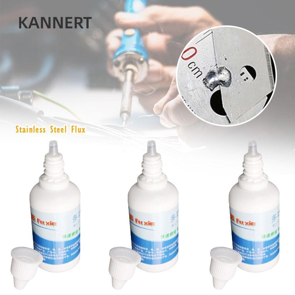 KANNERT Chất Trợ Hàn Không Cần Vệ Sinh, Sửa Nhanh Mối Hàn Pin, Flux Thép Không Gỉ, Chai 50ml Bền, Tr