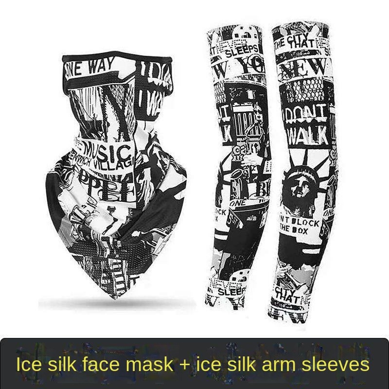 Viscose Fiber Oversleeve Gloves UV Protection Ice Sleeve Men's Loose Arm Protection Sleeve Cycling M