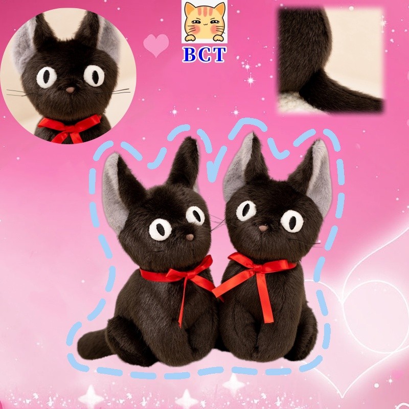 BCT Búp bê sang trọng cho mèo dễ thương Kawaii Mèo đen nhỏ Đồ chơi sang trọng Vui nhộn Dịch vụ giao 