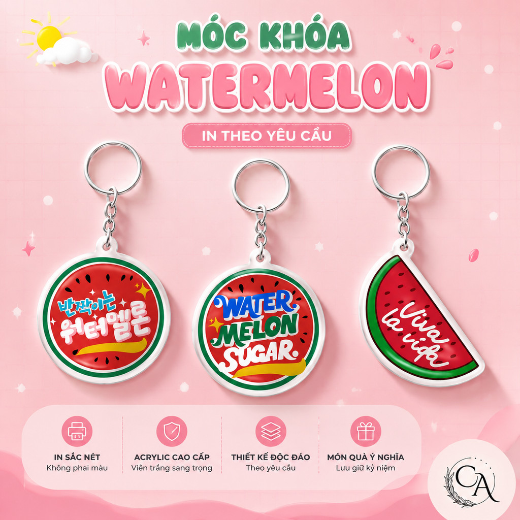 Móc khóa Watermelon K-Drama Twinkling Watermelon Dưa Hấu Lấp Lánh viva la vida đáng yêu dễ thương La