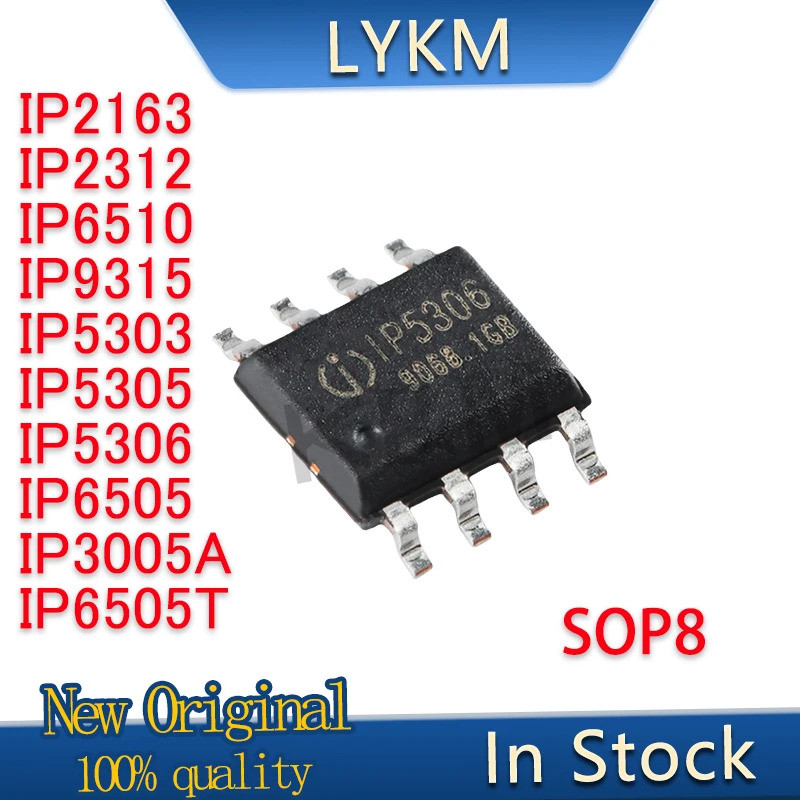 5 / Chiếc Mới Ban Đầu IP2163 IP2312 IP6510 IP9325 IP5303 IP5305 IP5306 IP6505 IP3005A IP6505T SOP8 c