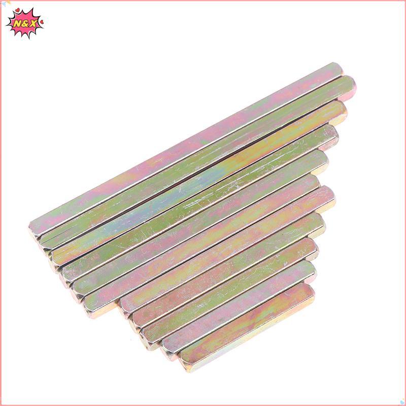 N & X 2 Chiếc Chiều Dài Bên 8 Mm Cửa Lo Truyền Cần Lo Thân Vuông Sắt Tay Cầm Cửa Thanh Kết Nối Cửa L