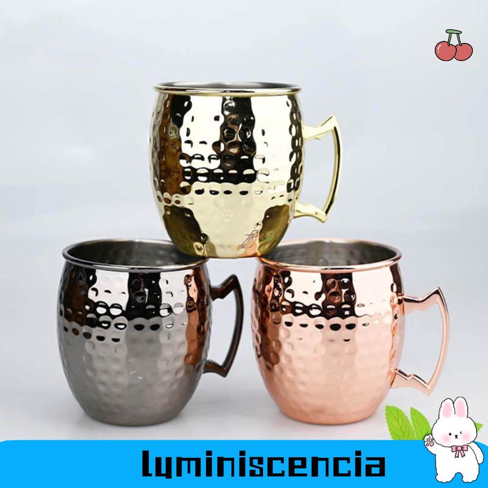 Cốc điểm búa LUMINISCENCIA, Cốc cốc Mule Moscow 500ml, có tay cầm đinh tán chắc chắn Búa mịn dày Mos
