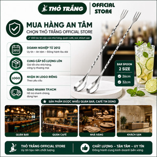 Muỗng/Thìa pha chế bar spoon 26cm hoặc 32cm (thìa bar, muỗng khuấy, thìa khuấy)