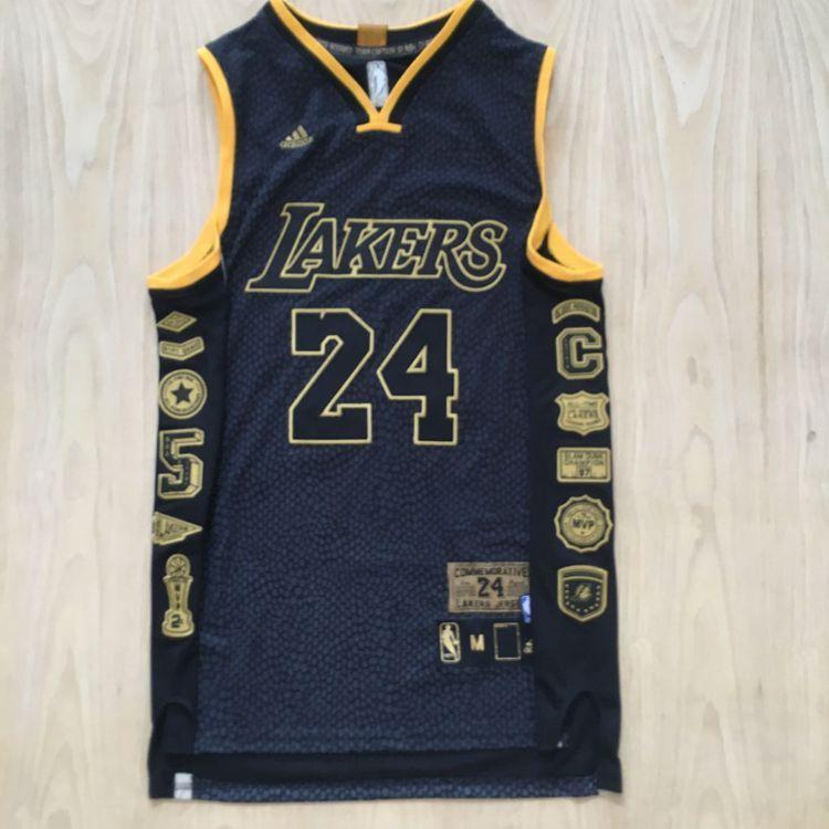 Lakers Jersey 24 Kobe Jersey Nghỉ hưu Kỷ niệm Rắn In Áo bóng rổ Jordan James Jersey