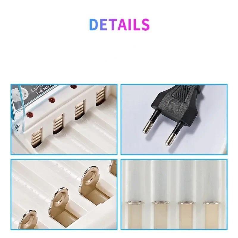 Dành Cho AC 220V Sạc Pin 1.2V NI-MH / NI-CD AA / AAA Sạc Pin 2 4 Khe Sạc