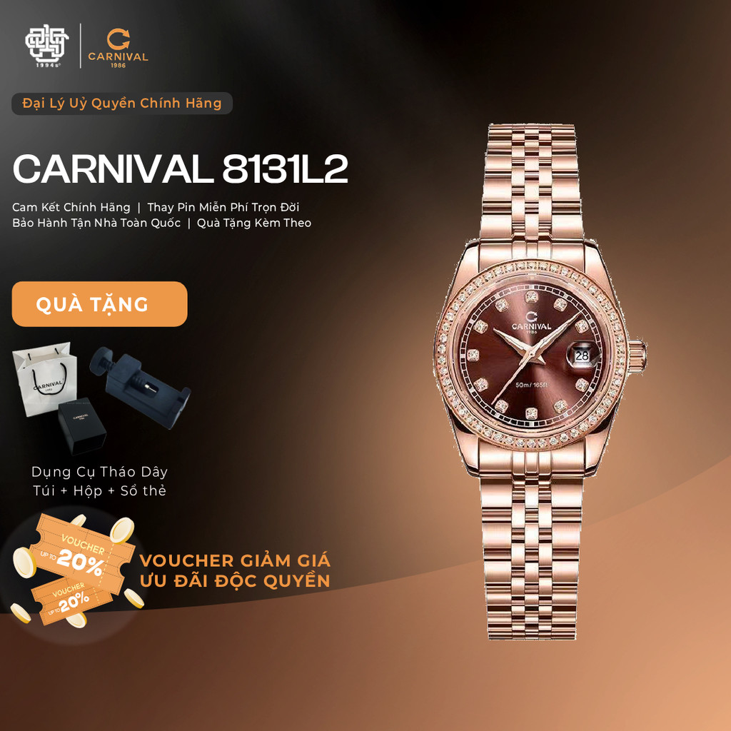 Đồng Hồ Nữ Carnival 8131L2-VH-N  Hàng Chính Hãng 1994s WATCH