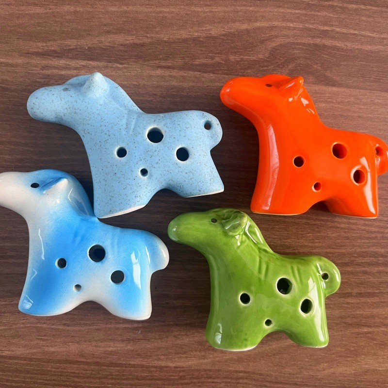 5.28-6 Lỗ Ocarina Pony Hình Ocarina Thủ Công Đồ Chơi Trẻ Em Người Mới Bắt Đầu Ocarina Cung Hoàng Đạo