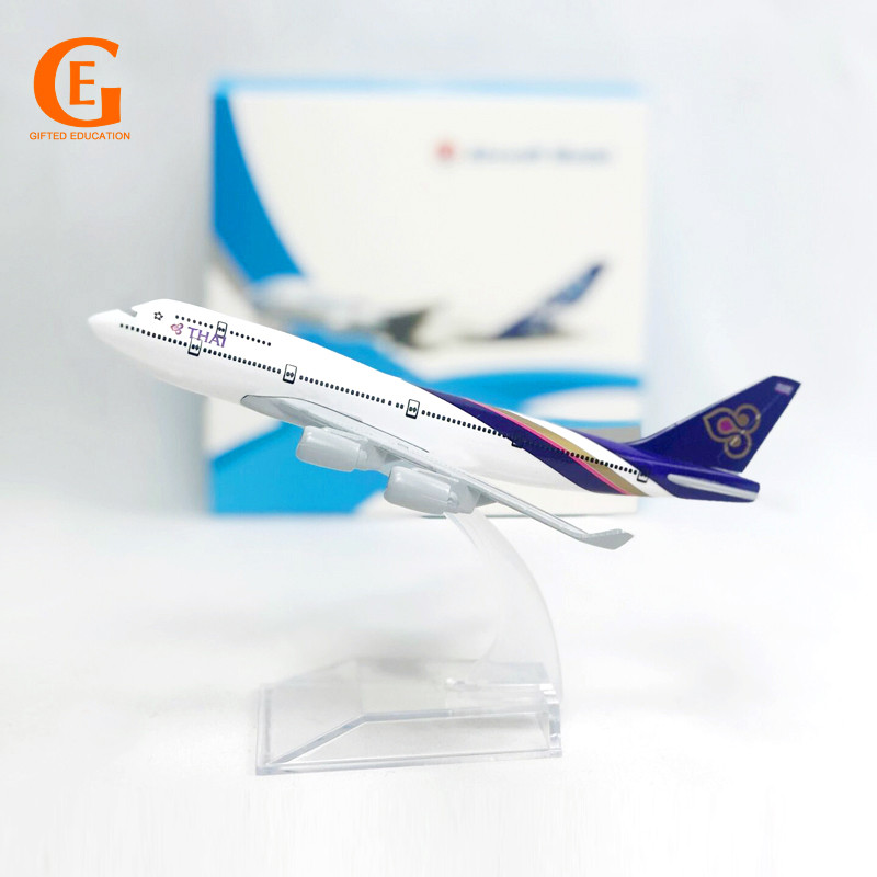 Mô Hình Máy Bay Thai Airways Boeing 747 Diecast Hợp Kim Kim Loại B747