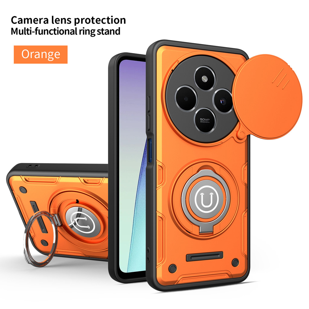 Dành Cho Xiaomi Poco C75 Ốp Lưng Poco C75 Vỏ Điện Thoại Poco C75 Giáp Từ Tính Chống Sốc Giá Đỡ Vòng 