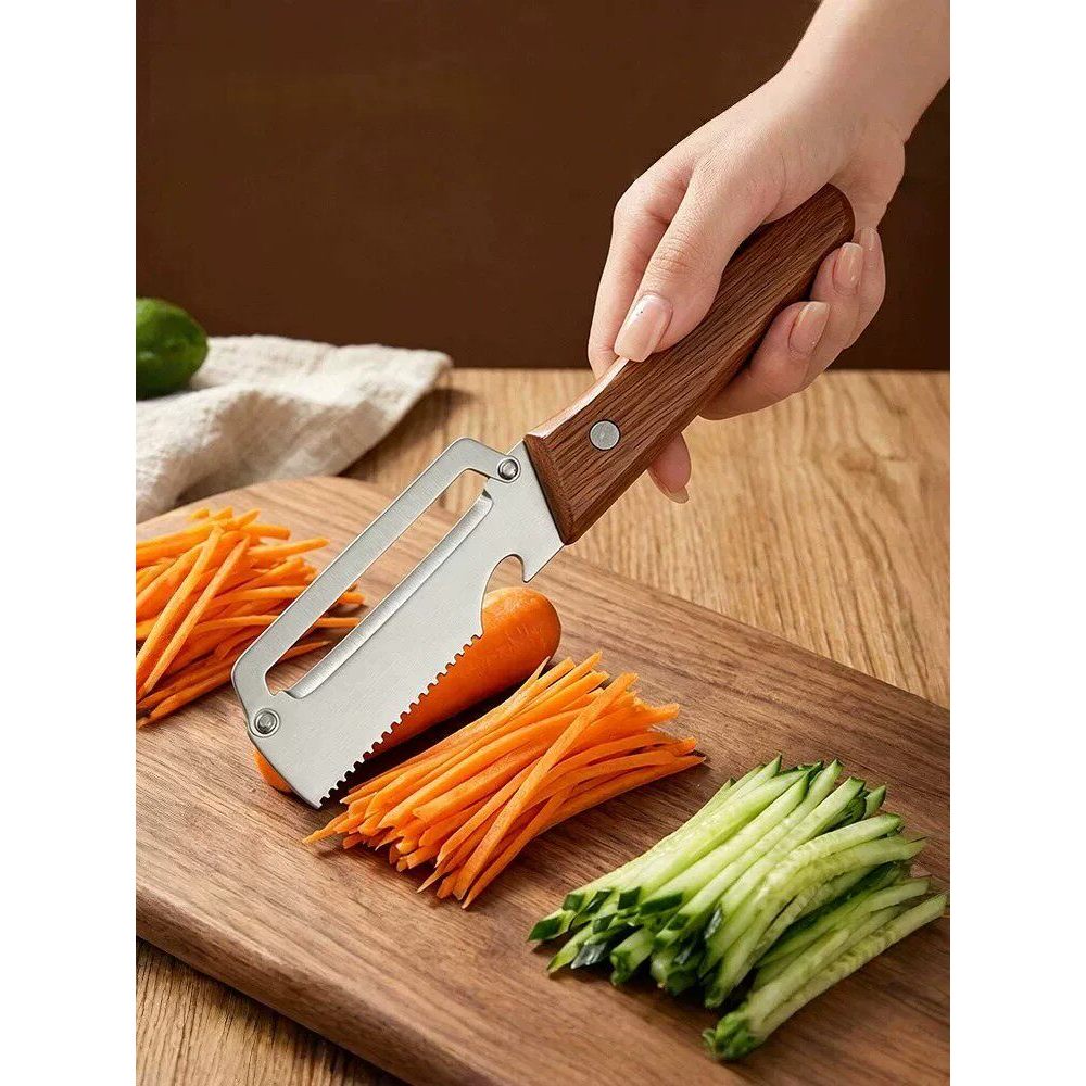 ✅Bằng thép không gỉ Dụng cụ gọt vỏ Bộ 3 trong 1 nhà bếp Máy cắt hành đa chức năng của Đức Ba trong M