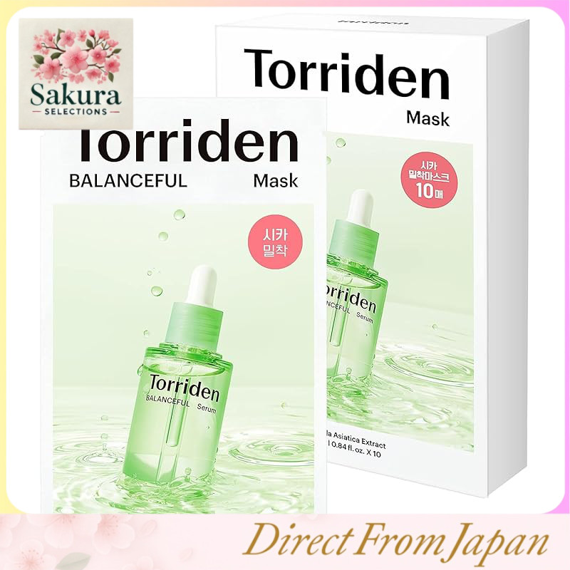 Torriden Balance Full Cica Mask 10 sheets [Official Authentic Product] CICA-infused Sheet Mask, Mois