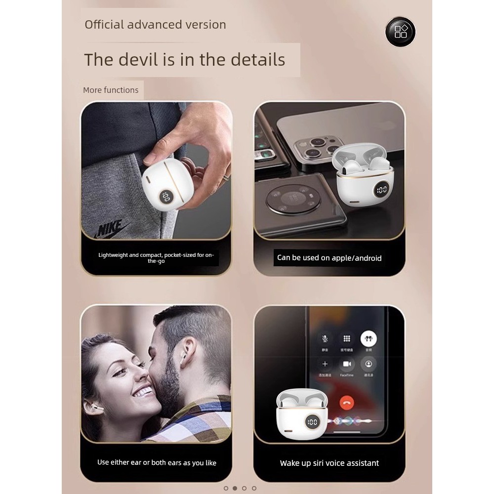 tai nghe bluetooth tai nghe Thích hợp cho tai nghe Bluetooth Apple 17promax Wireless 16 Half In-Ear 