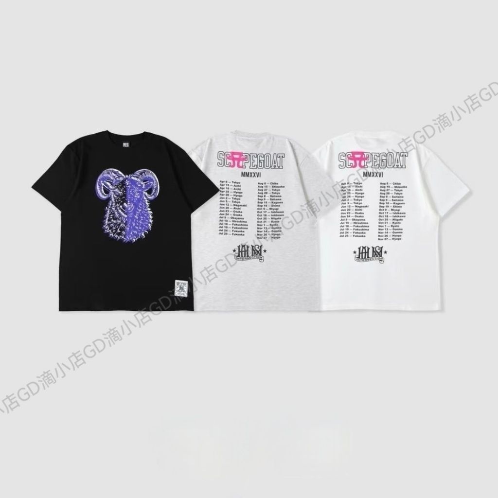 Sản phẩm mới độc quyền Ayumi Hamasaki Đồng Thương Hiệu Cùng Phong Cách Nghệ Thuật In Hình Dê Ngắn Ta