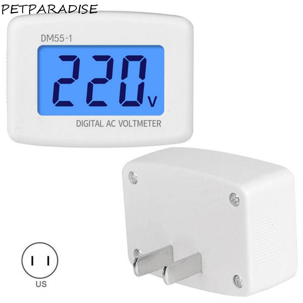 Máy kiểm tra điện áp ổ cắm PETPARADISE LCD cho thiết bị gia dụng DM55-1 Vôn kế kỹ thuật số